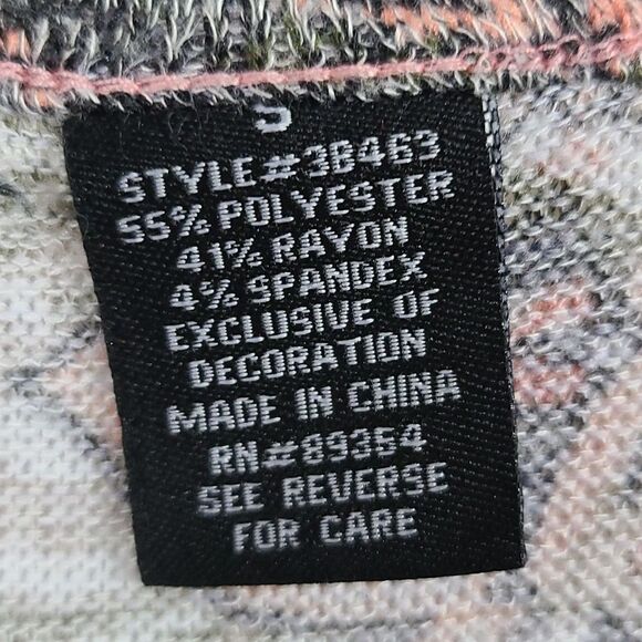 No Comment Coral Medallion Juniors Crochet Lace Trim Top Size Small Soft Knit - Picture 3 of 7